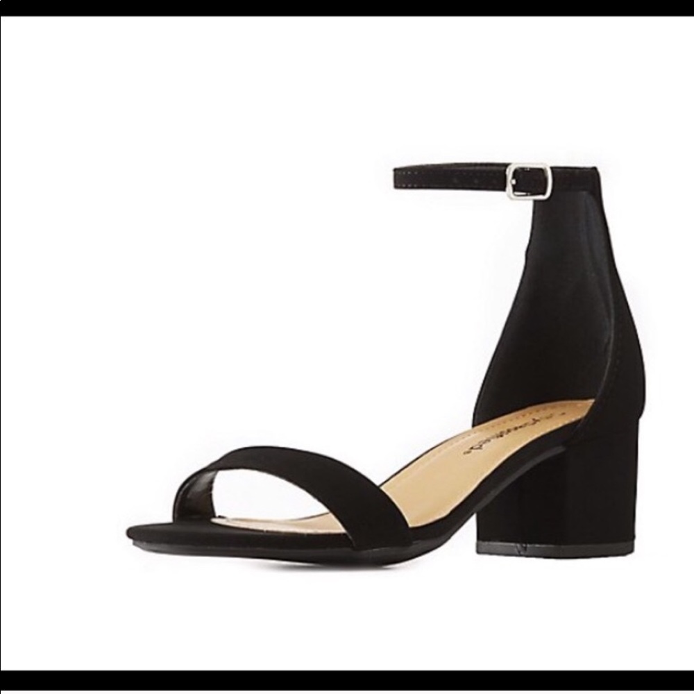 Brand new black sandal heels